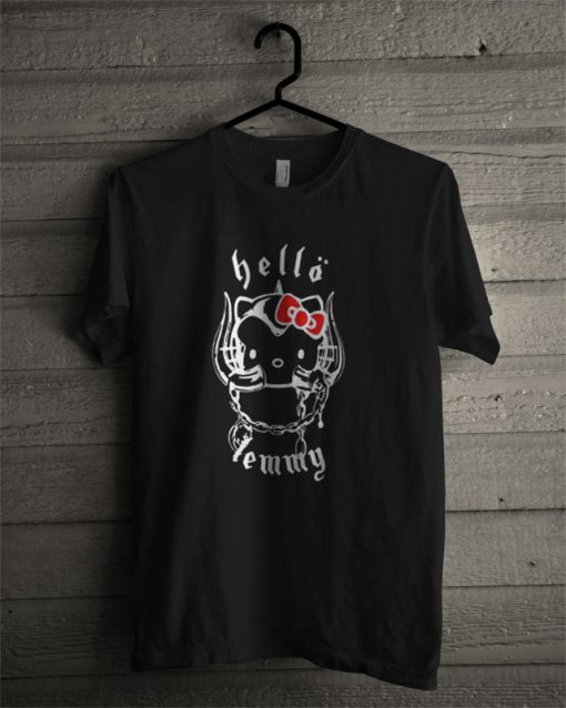 Hello Lemmy Hello Kitty Style Tribute T Shirt