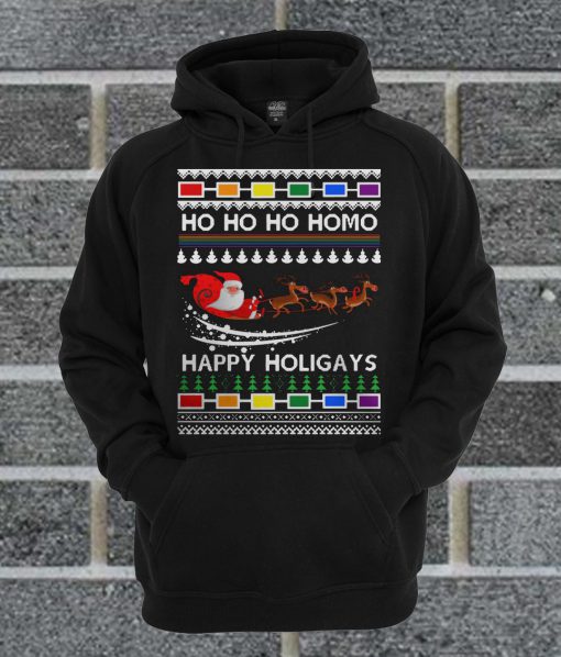 Ho Ho Ho Homo Happy Holigays Hoodie
