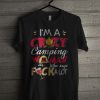 I'm A Crazy Camping Woman Who Says Fuck A Lot Wine Christmas T Shirt