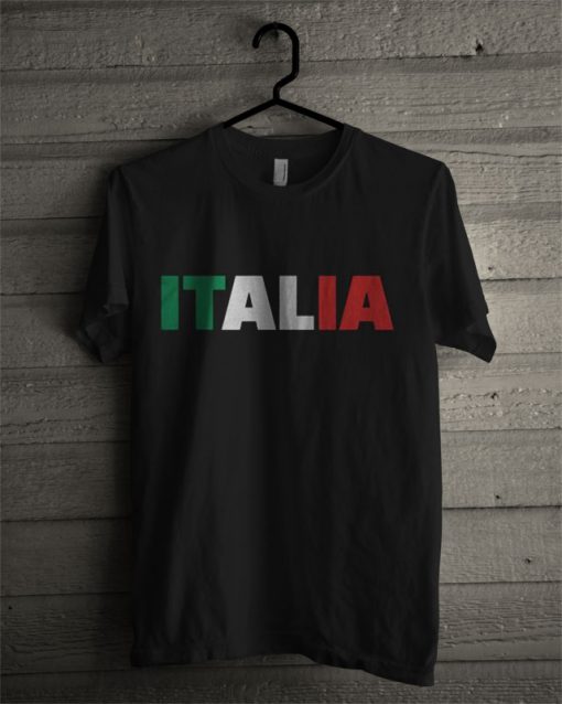 Italia Font Color T Shirt