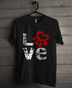 Love Paw Print T Shirt