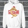 Meowy Christmas With White Hoodie