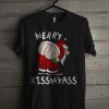 Merry Kiss My Ass Christmas Grinch Santa T Shirt