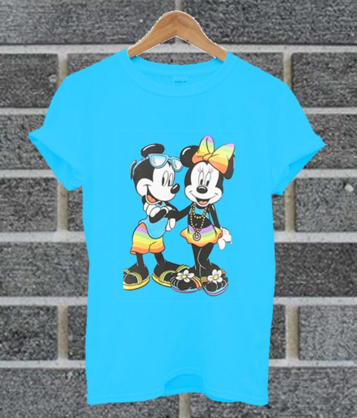 Mickey & Minnie Graphic Tie Dye T Shirt