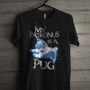 My Patronus Is A Pug Ladies Black T Shirt