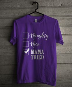 Naughty Nice Burned Mama Tried T Shirt