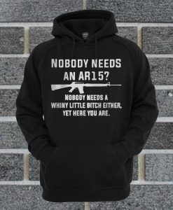 Nobody Needs An AR15 Men Black Hoodie