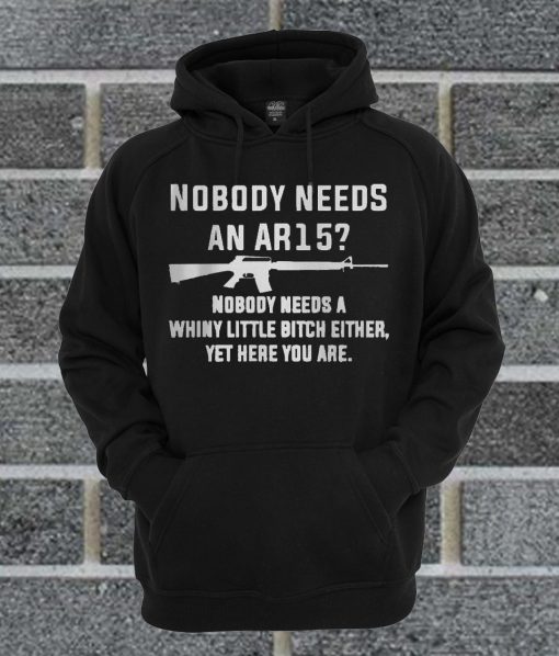 Nobody Needs An AR15 Men Black Hoodie