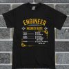 Official Engineer Hourly Rate T Shirt