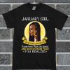 Official January Girl Know More Than She Says You Realize T Shirt