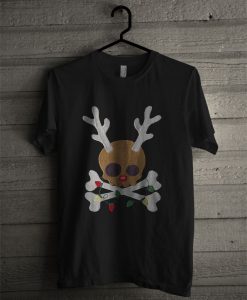 Official Skull reindeer Jolly Roger T Shirt