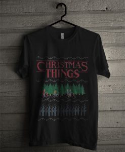 Official Stranger Things Christmas Things T Shirt