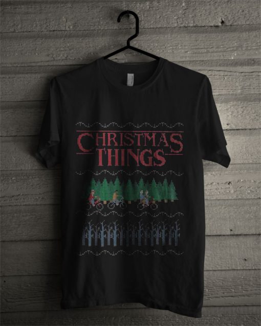 Official Stranger Things Christmas Things T Shirt