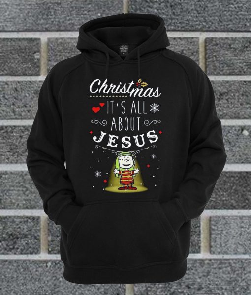 Pretty Snoopy And Charlie Brown Christmas It's All About Jesus Hoodie