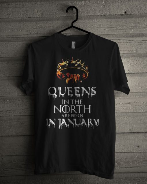 Queens Are Born In January T Shirt