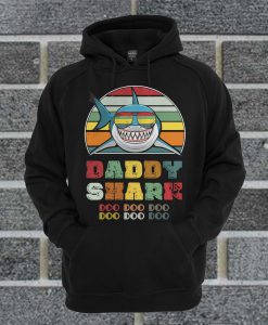 Retro Vintage Daddy Shark Doo Doo Doo Hoodie