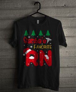 Rn Nurse Santa's Favorite Rn T Shirt