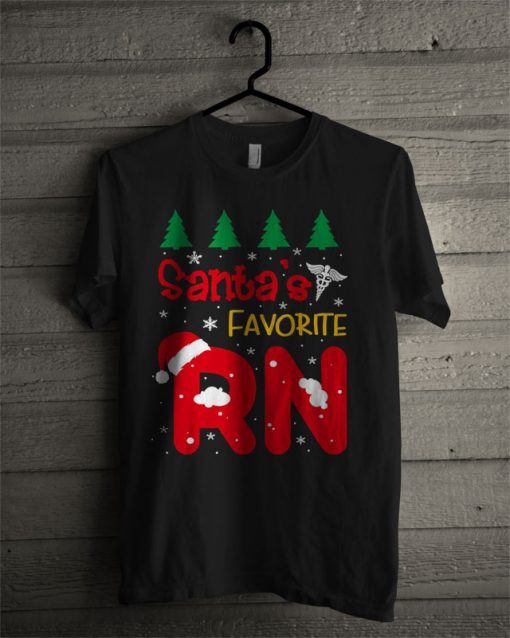 Rn Nurse Santa's Favorite Rn T Shirt