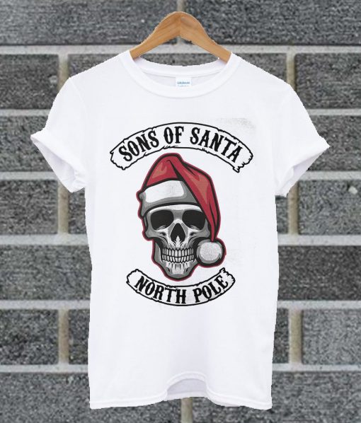 Santa Skull Sons Of Santa North Pole T ShirtSanta Skull Sons Of Santa North Pole T Shirt