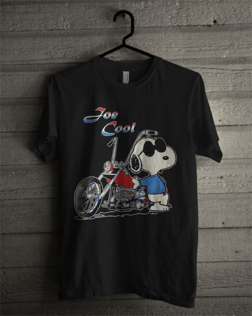 Snoopy Biker USA Patriotic Chopper Peanuts Large T Shirt