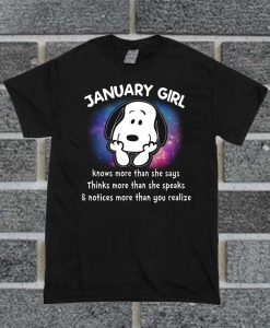 Snoopy January Girl T Shirt