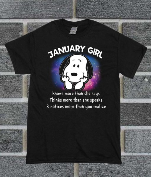 Snoopy January Girl T Shirt