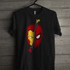 Spidey Ironman Face Homecoming T Shirt