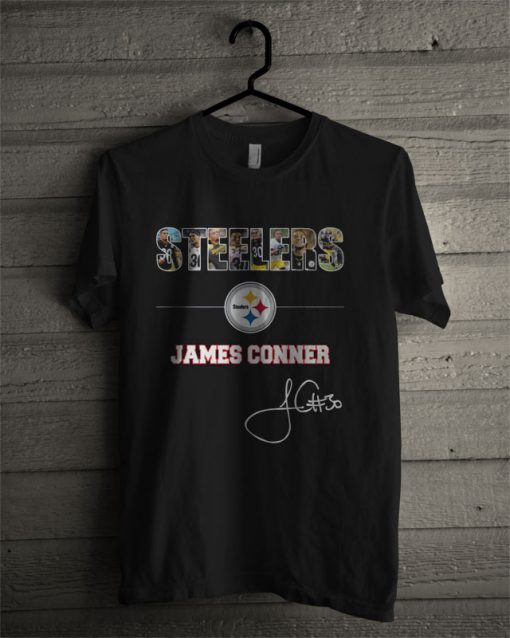 Steelers James Conner Signature Black T Shirt