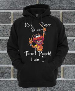 The Muppets Rock Paper Scissors Throat Punch I Win Hoodie
