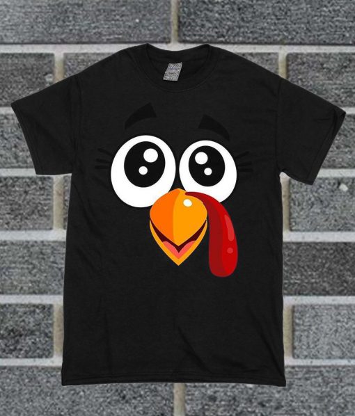 Turkey Face Thanksgiving T Shirt