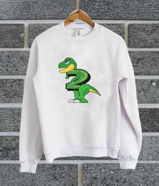 Two Year Old Dinosaur Kids Sweatshirt