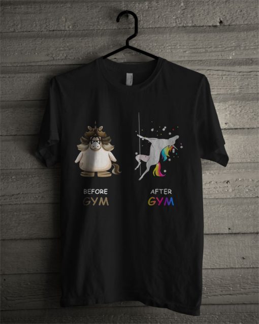 Unicorn Before And After Gym T Shirt