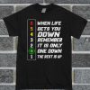 When Life Gets You Down Remember It’s One Down The Rest Is Up T Shirt