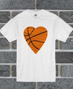 Basketball Heart Iron On Transfer T Shirt