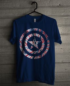 Captain America Tie Dye Logo T Shirt