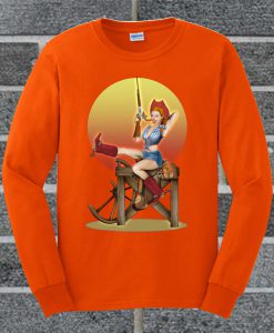 Classic Cowgirl Pin Up Sweatshirt