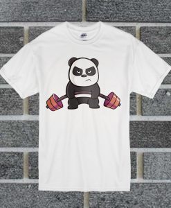 Cute Panda With Dumbbell T Shirt