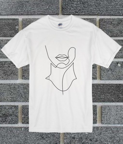 Face Drawing In One Line T Shirt