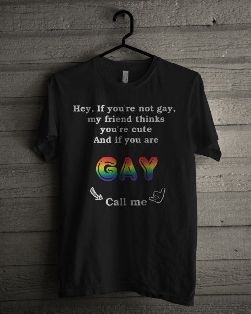 Hey If You're Not Gay My Friend Thinks T Shirt