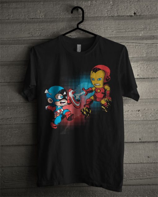 Iron Man VS Captain America T Shirt