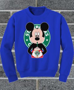 Mickey Mouse Drinks Starbucks Coffee Sweatshirt