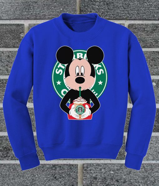 Mickey Mouse Drinks Starbucks Coffee Sweatshirt