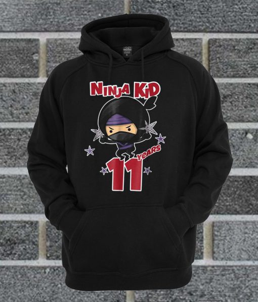 Ninja Kid 11th Birthday Gift Funny Hoodie