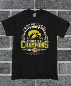 Official 10wa Hawkeyes Outback Bowl Champions 2019 T Shirt