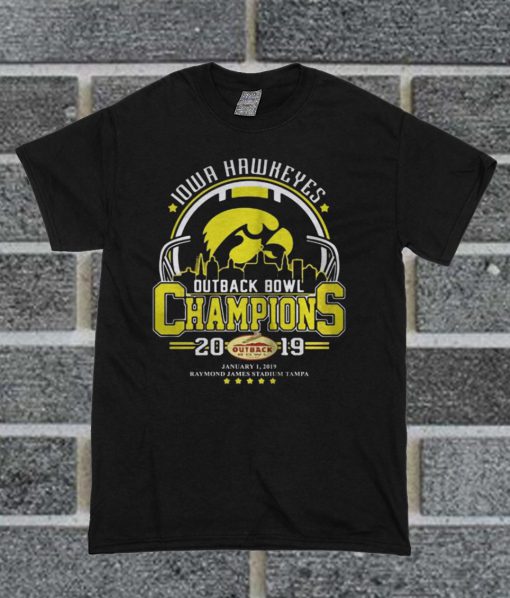 Official 10wa Hawkeyes Outback Bowl Champions 2019 T Shirt