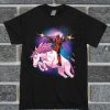 Official Marvel Comics Deadpool Riding A Unicorn T Shirt