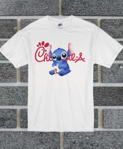 Official Stitch Drinking Chick Fil A T Shirt