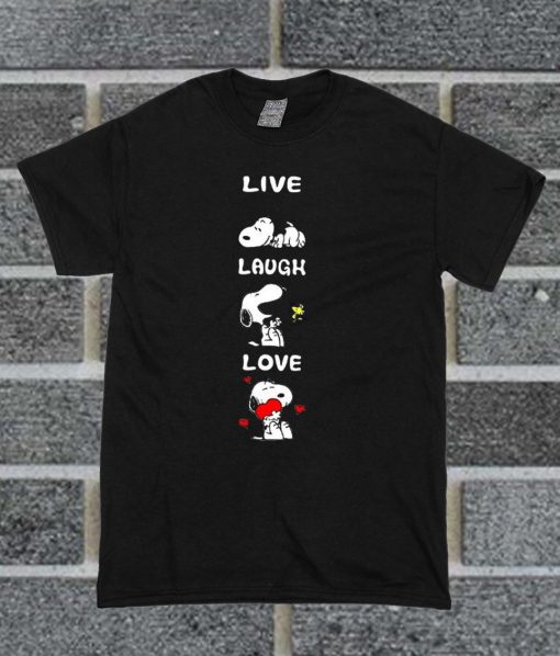 Peanuts Snoopy, Live, Laugh, Love T Shirt