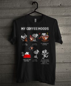 Snoopy, My Coffee Moods, I Like Coffee, I Love Coffee T Shirt