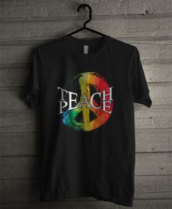 Teach Peace Colorful T Shirt